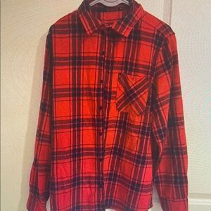 Red Plaid Men's Shirt